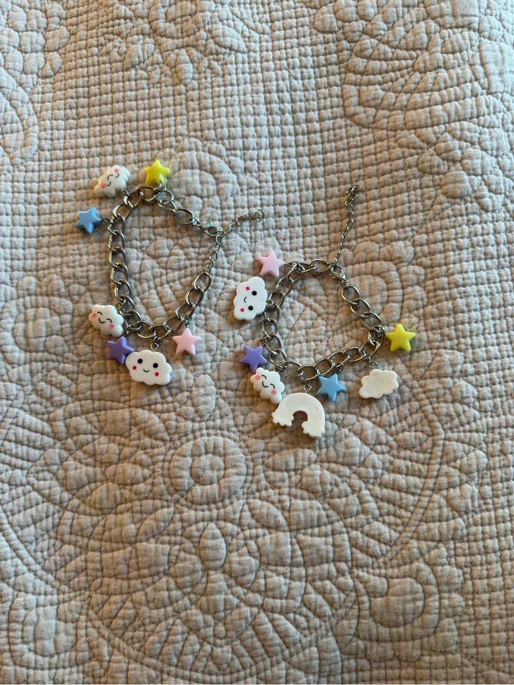 Kids Cloud & Star Charm Bracelet - Multicolor